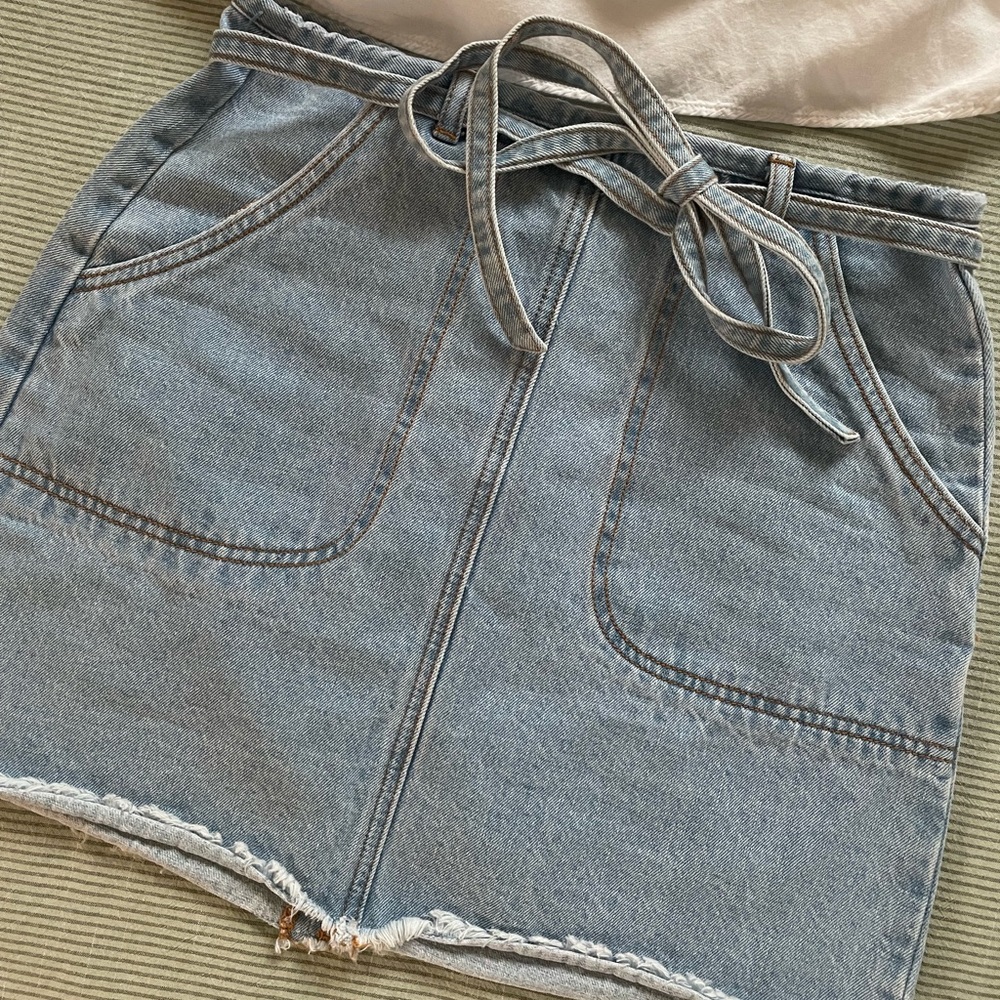 Salty Blonde x Billabong Denim Mini-Skirt